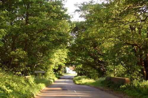 Country lanes, ideal for cycling.